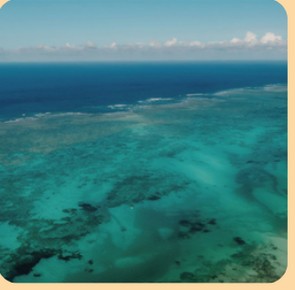 Turquoise lagoon on Zanzibar's east coast